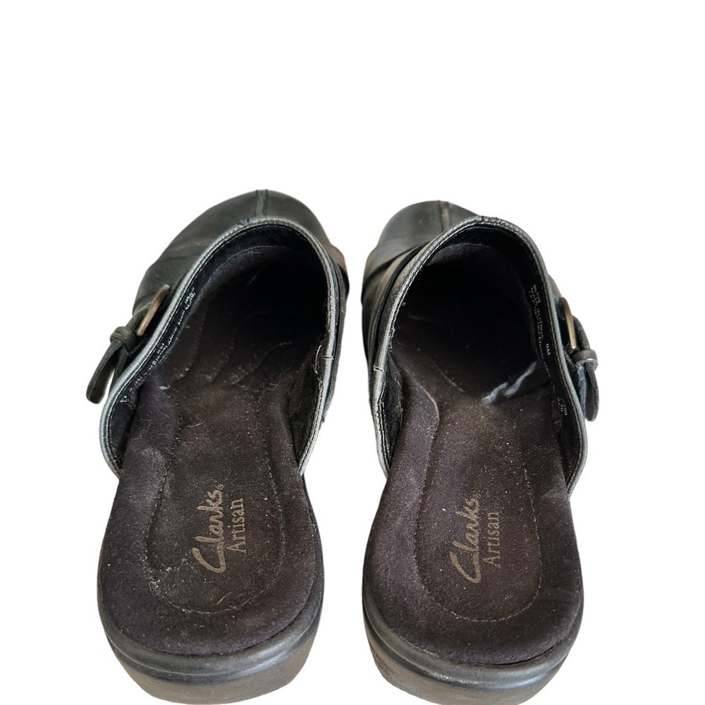 Clarks Artisan Women’s Buckle Pebbled Criss Cross Mules Blue 85127 Sz 8M - Picture 7 of 9